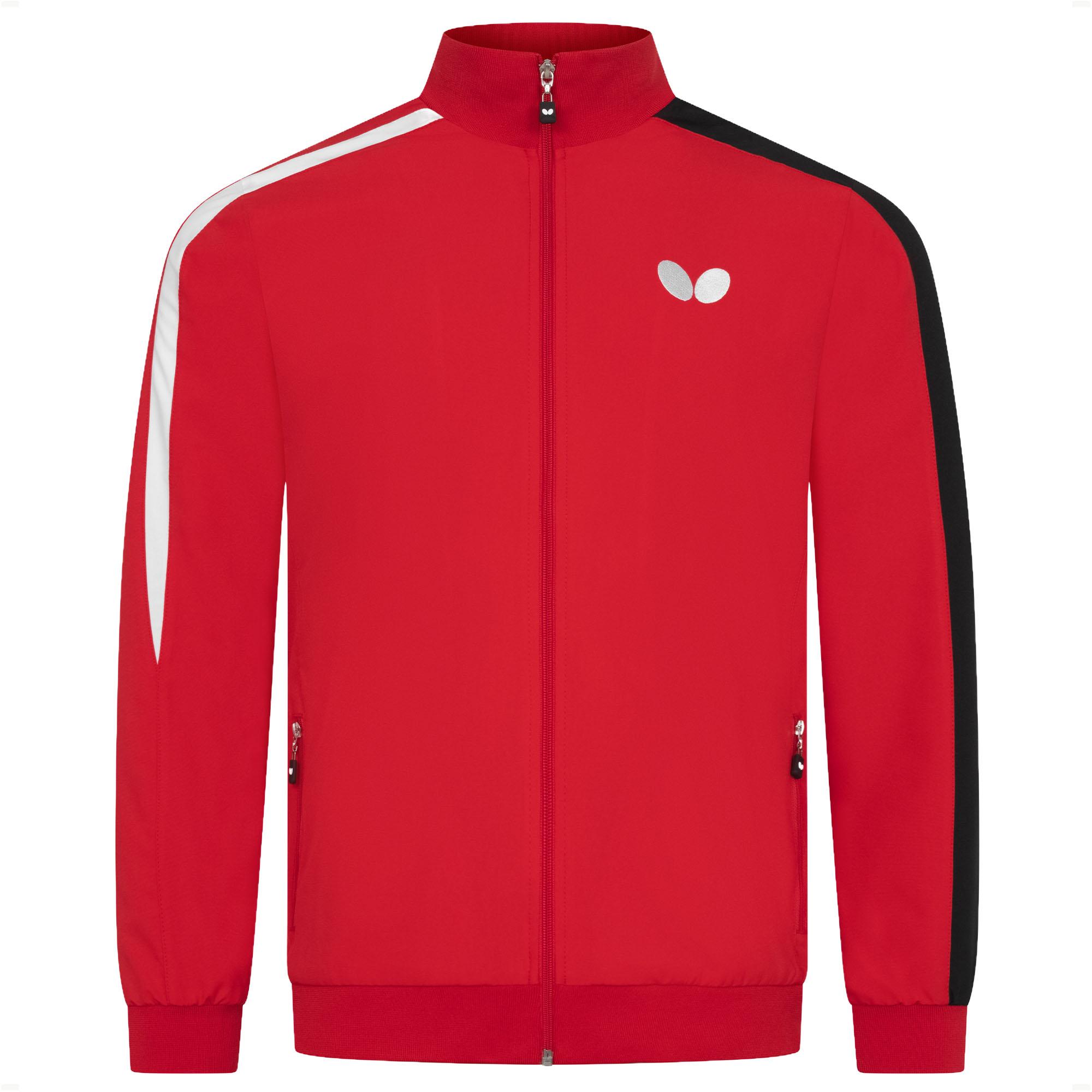 Butterfly Table Tennis Ikoma Tracksuit - Red Jacket - Front